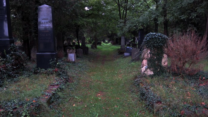 wien jewish cemetery walkway